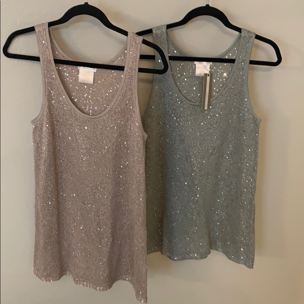 2 for 1 -sparkly tanks one with tags!